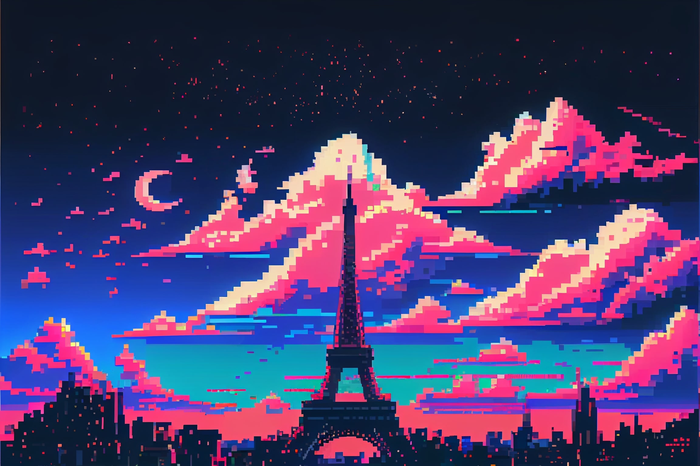 Vaporwave Pixel Wallpapers