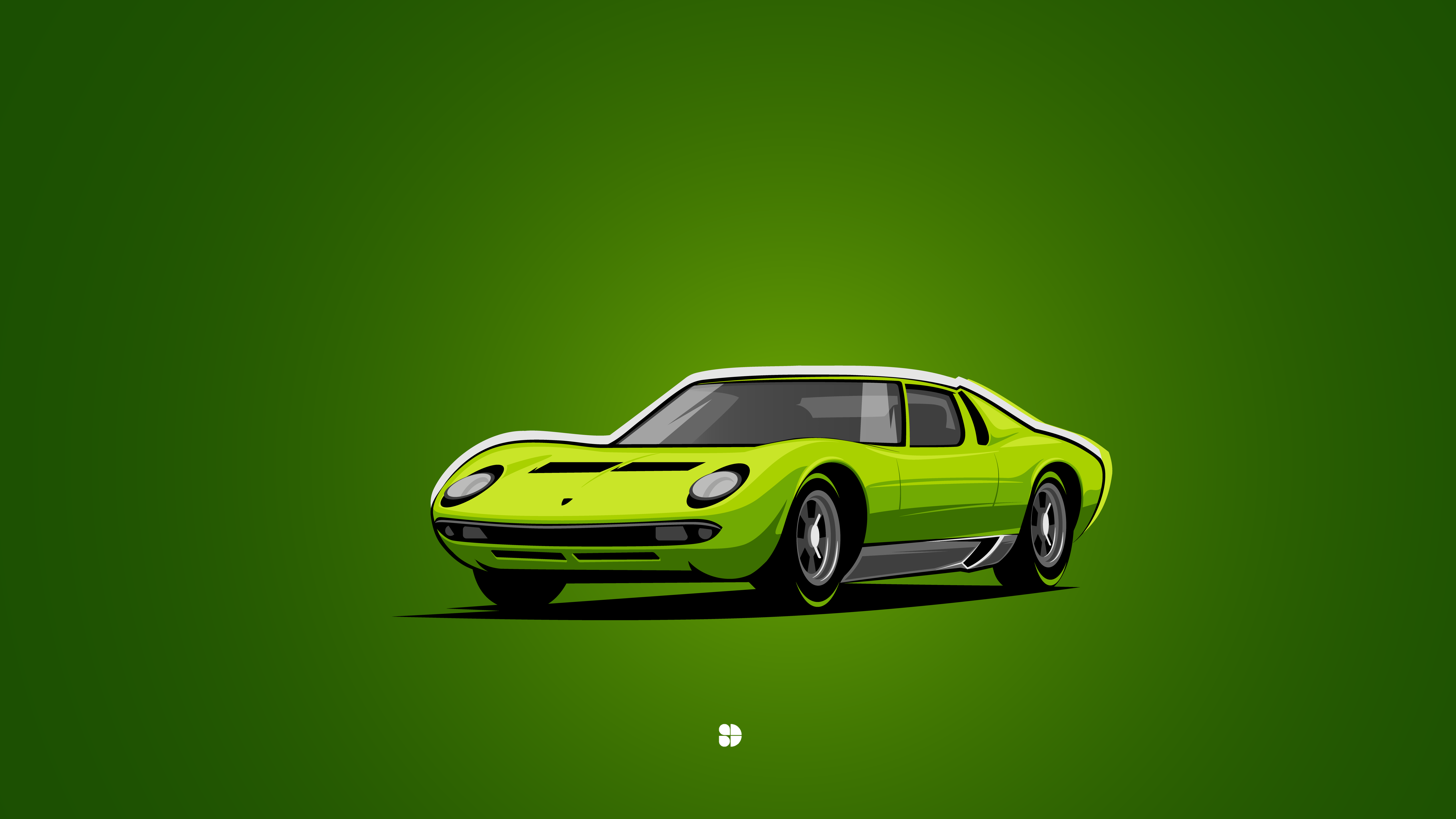 Vectorized Lamborghini Miura Wallpapers