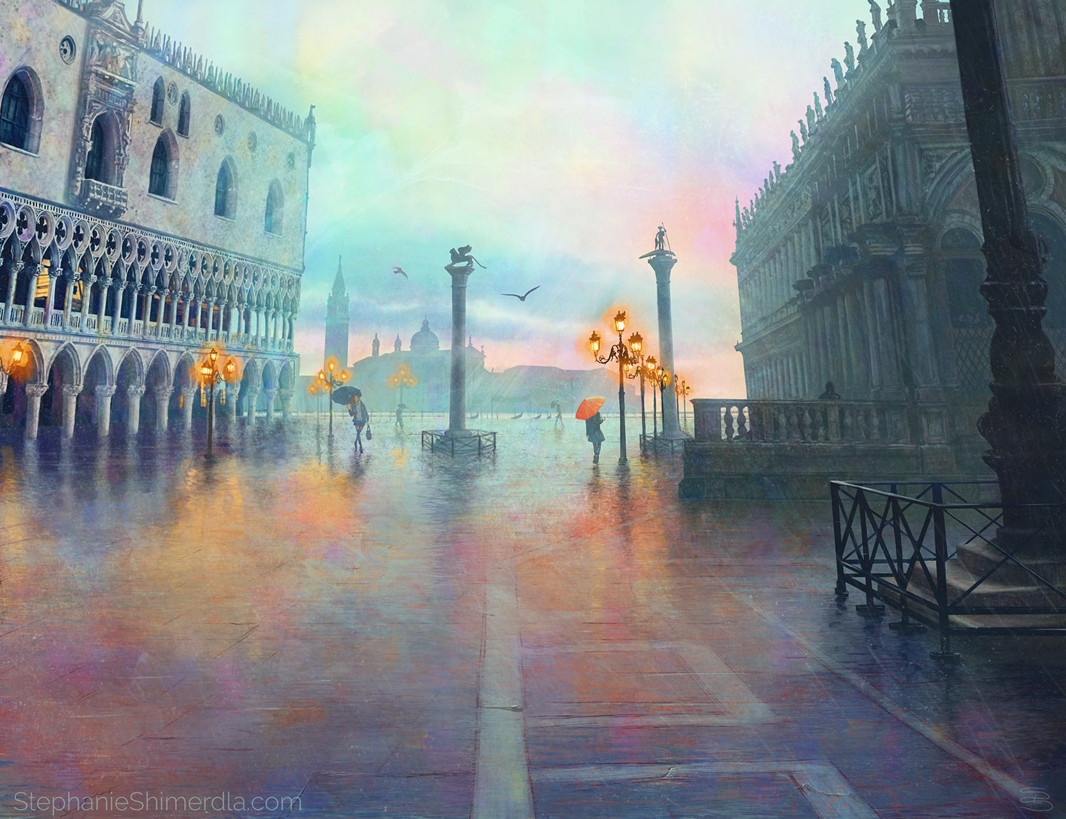 Venice In Rain Italy Wallpapers