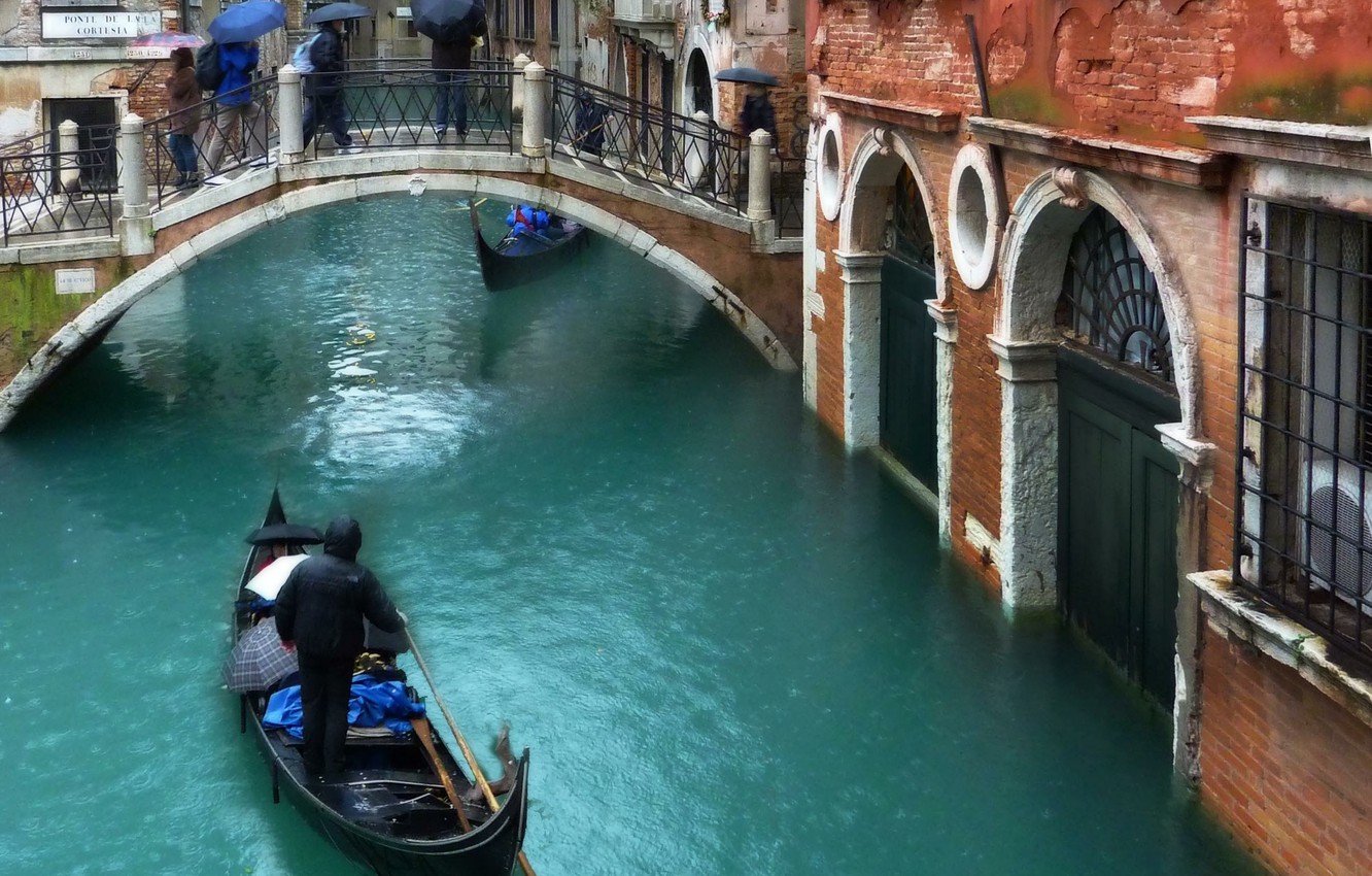 Venice In Rain Italy Wallpapers