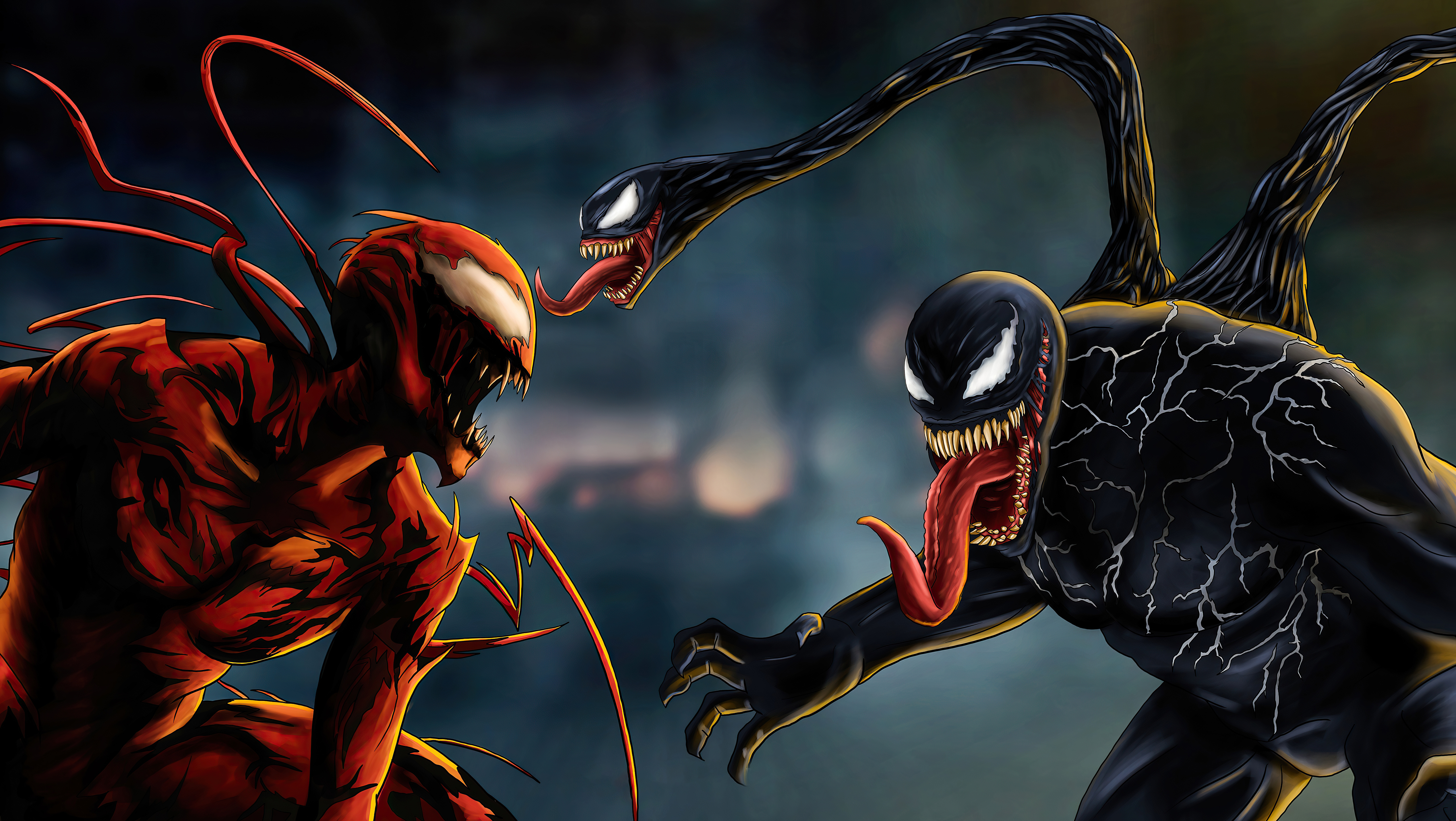 Venom Vs Carnage Movie Concept Art Wallpapers