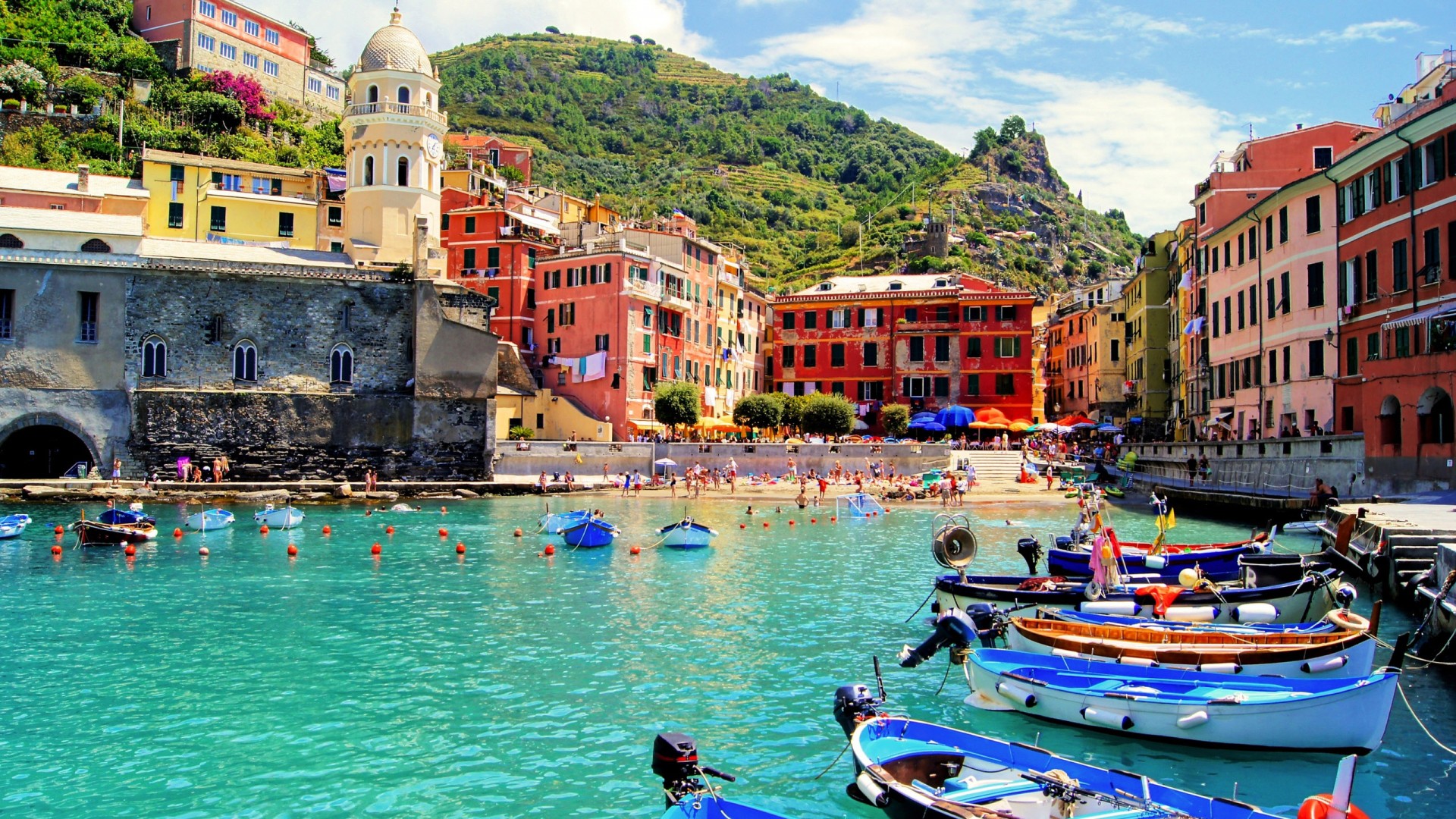 Vernazza Italy Sea And Mountains Nature Landscape Wallpapers