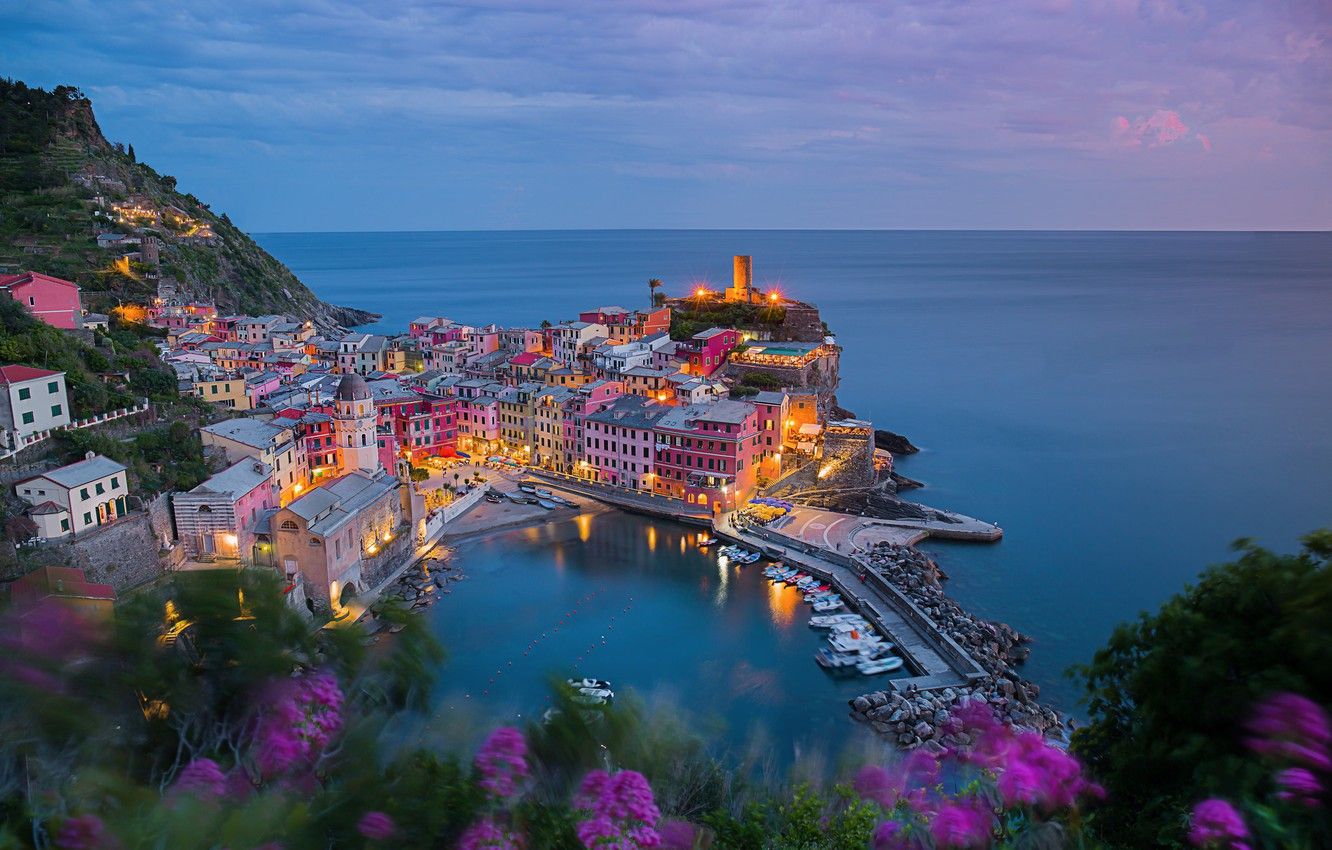 Vernazza Italy Sea And Mountains Nature Landscape Wallpapers