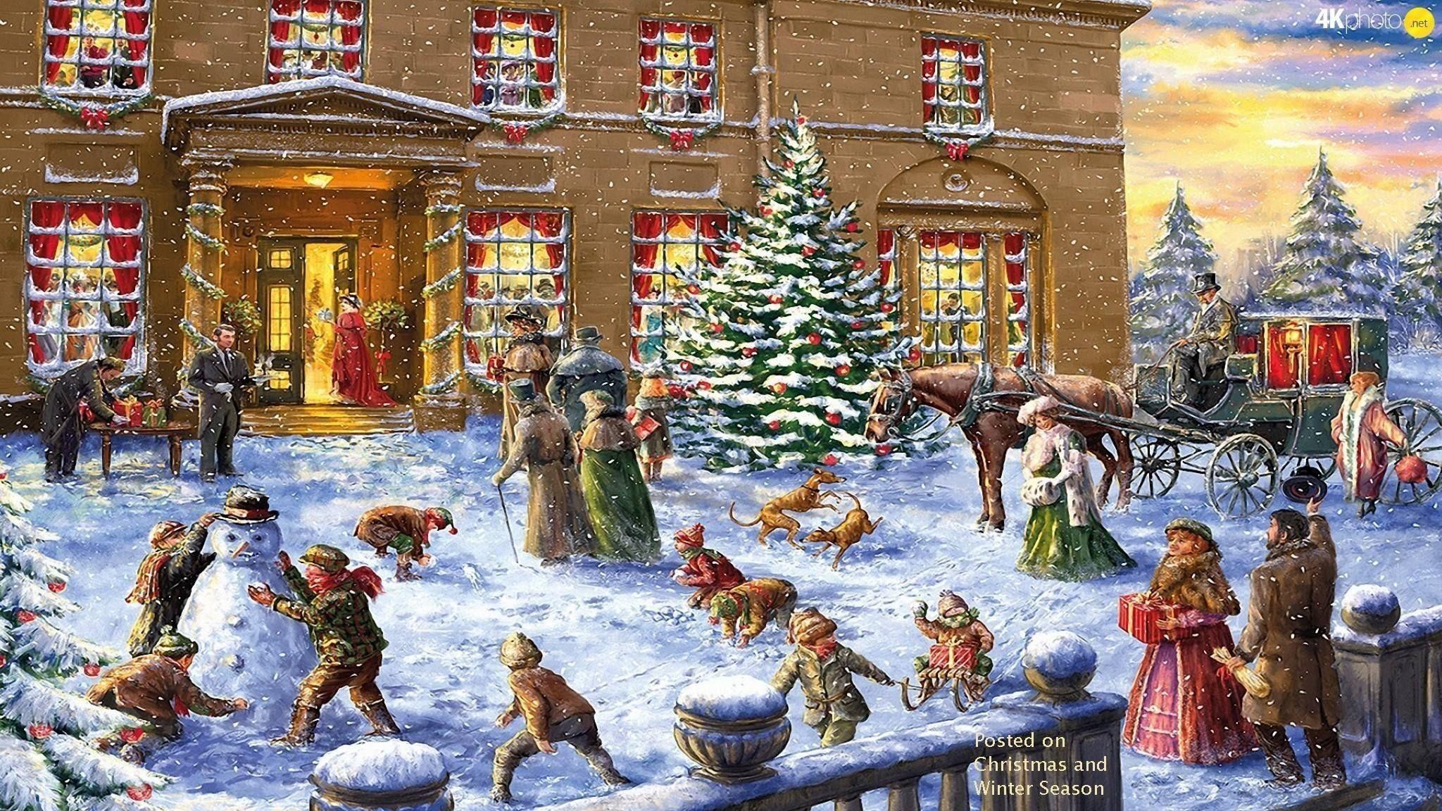 Victorian Christmas Wallpapers