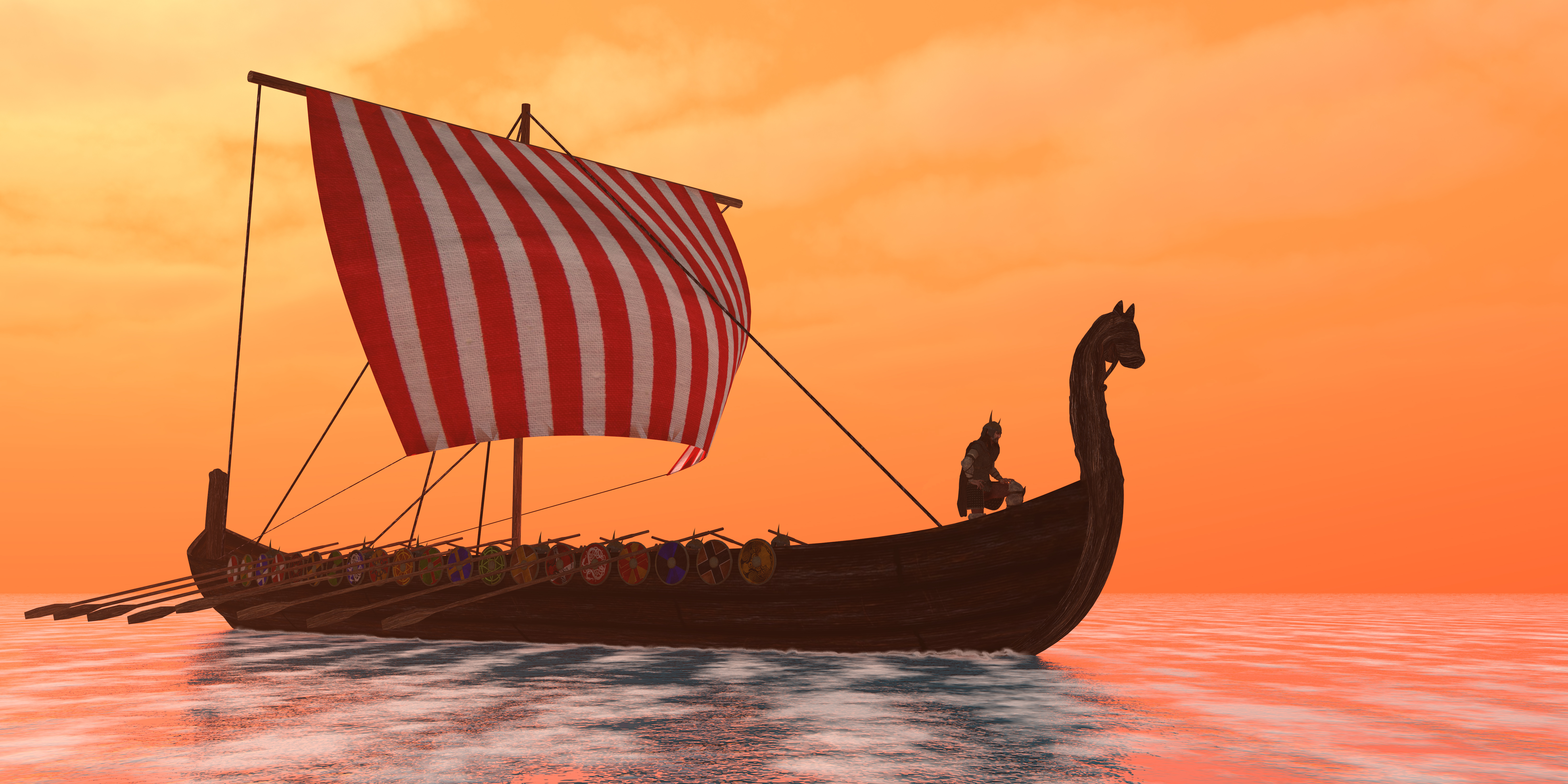 Viking Ship Background