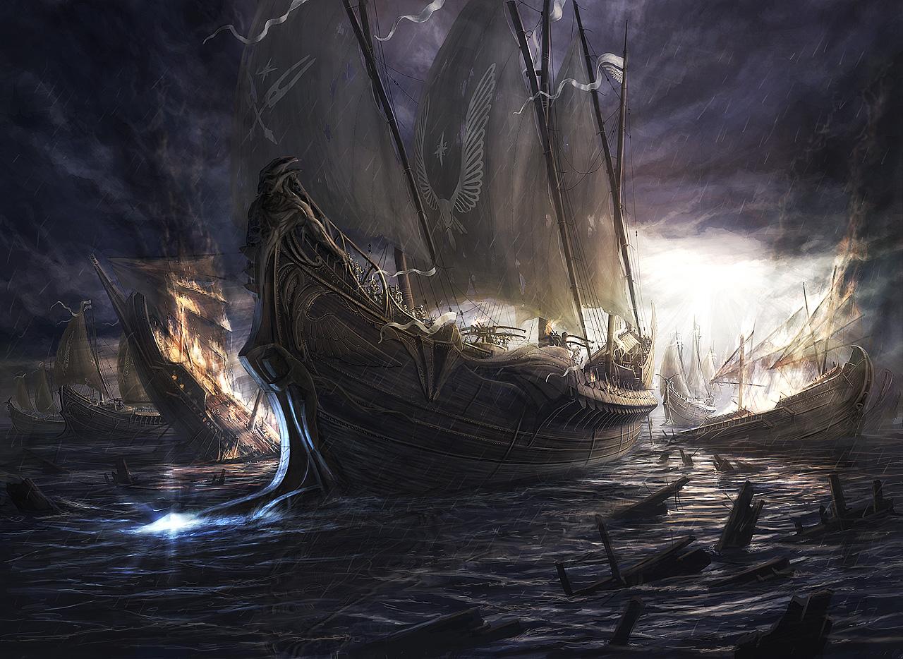 Viking Ship Background