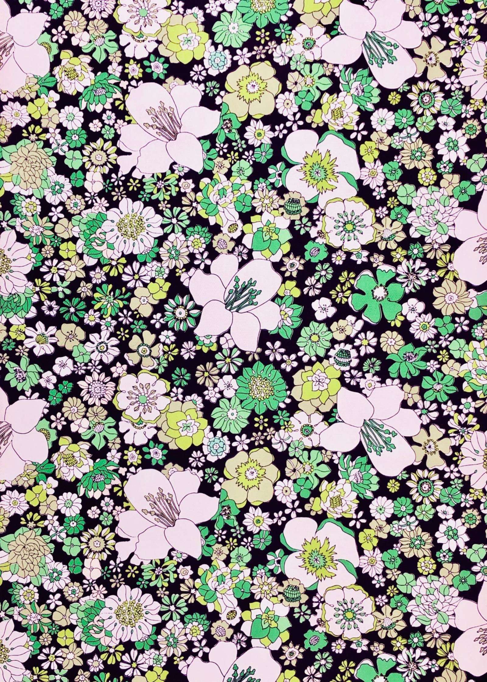 Vintage Black Floral Wallpapers