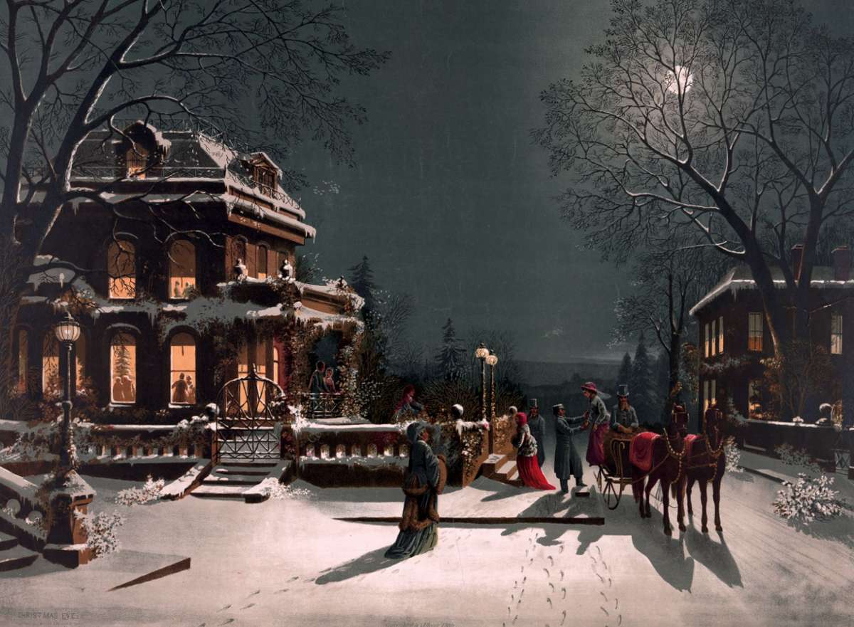 Vintage Christmas Scenes Wallpapers