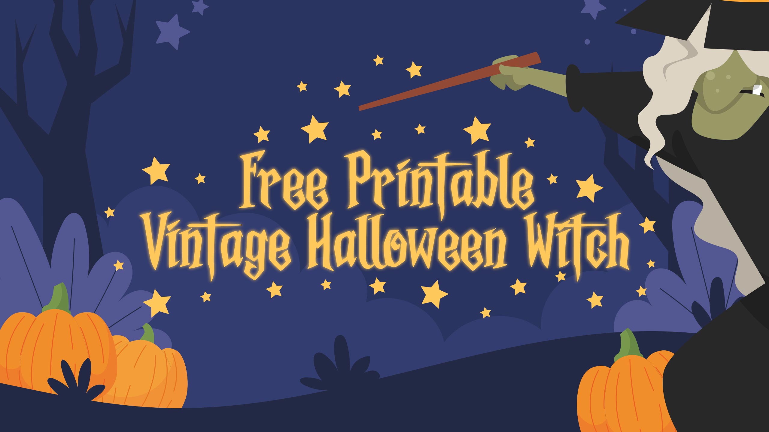 Vintage Halloween Witch Wallpapers