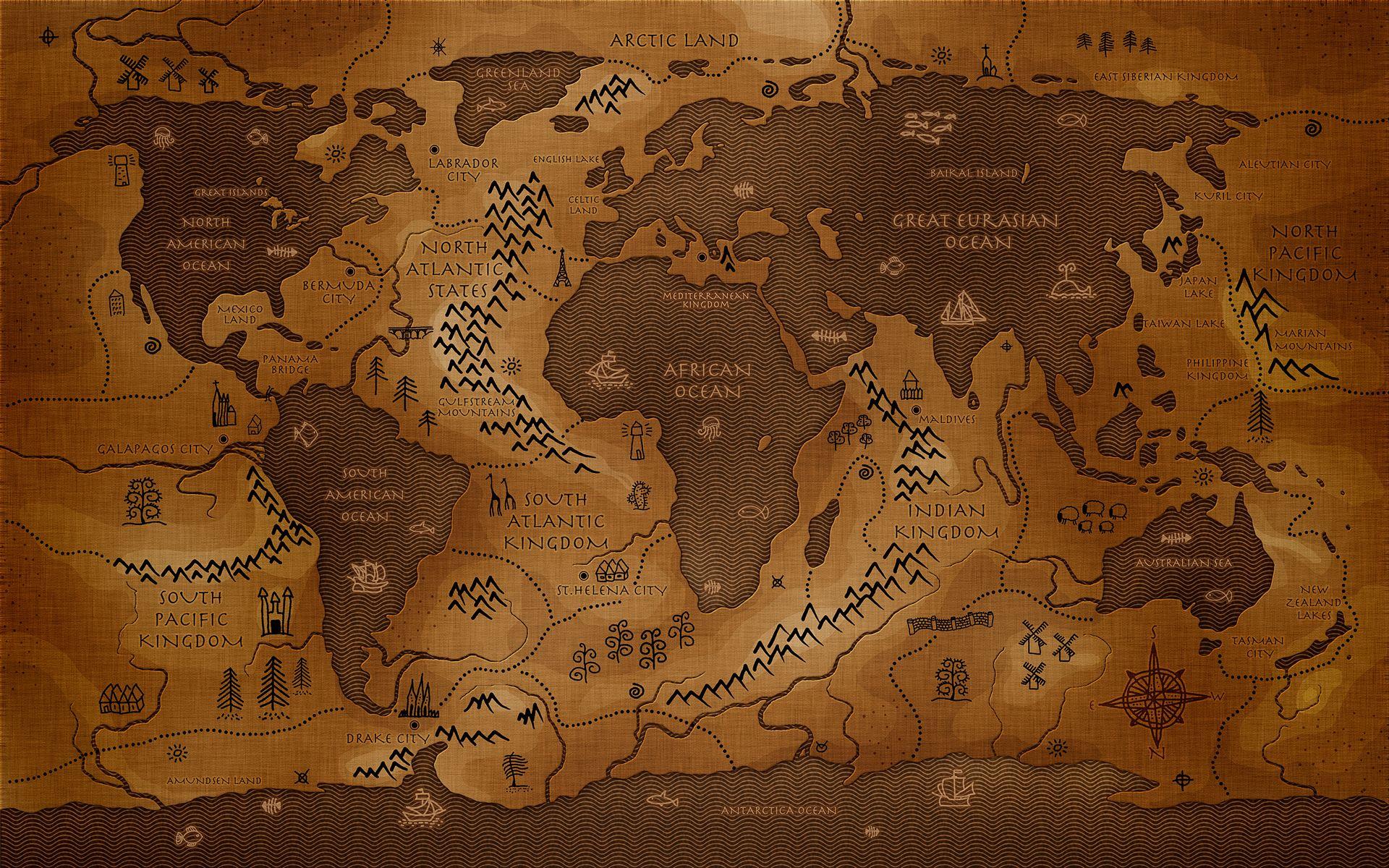 Vintage Map Wallpapers