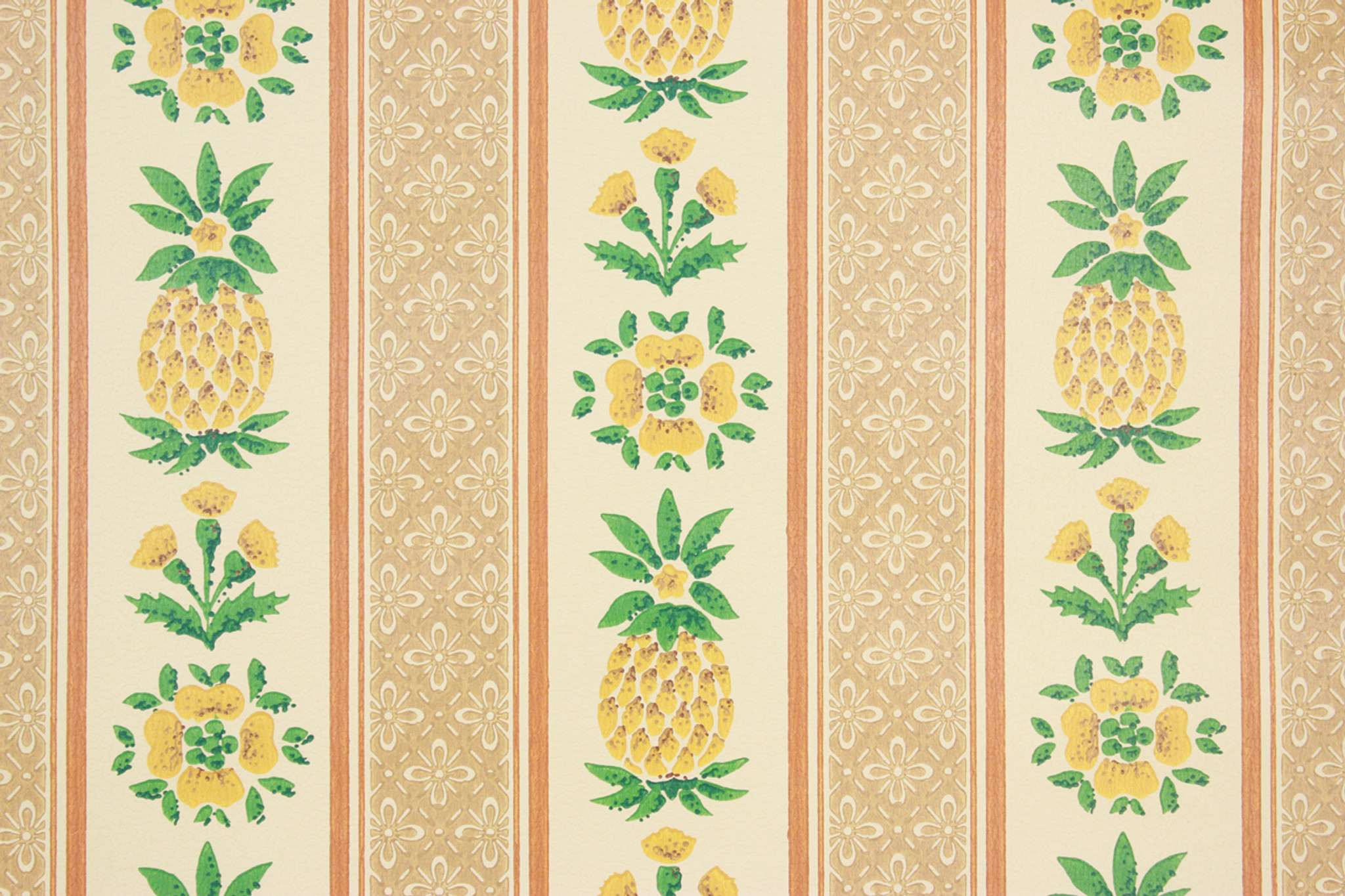 Vintage Pineapple Patterns Wallpapers