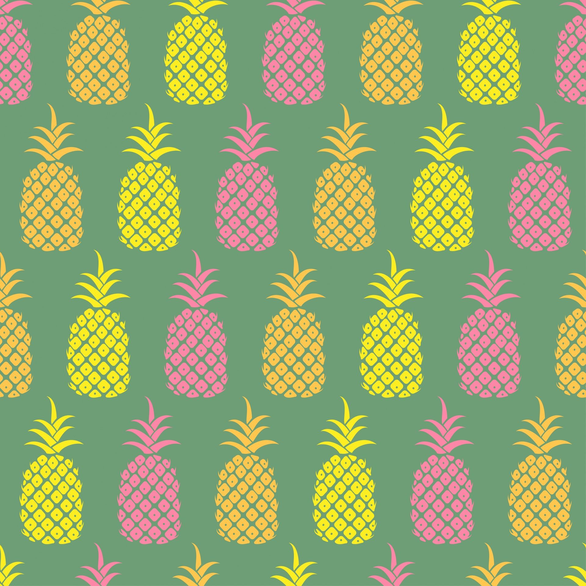 Vintage Pineapple Patterns Wallpapers