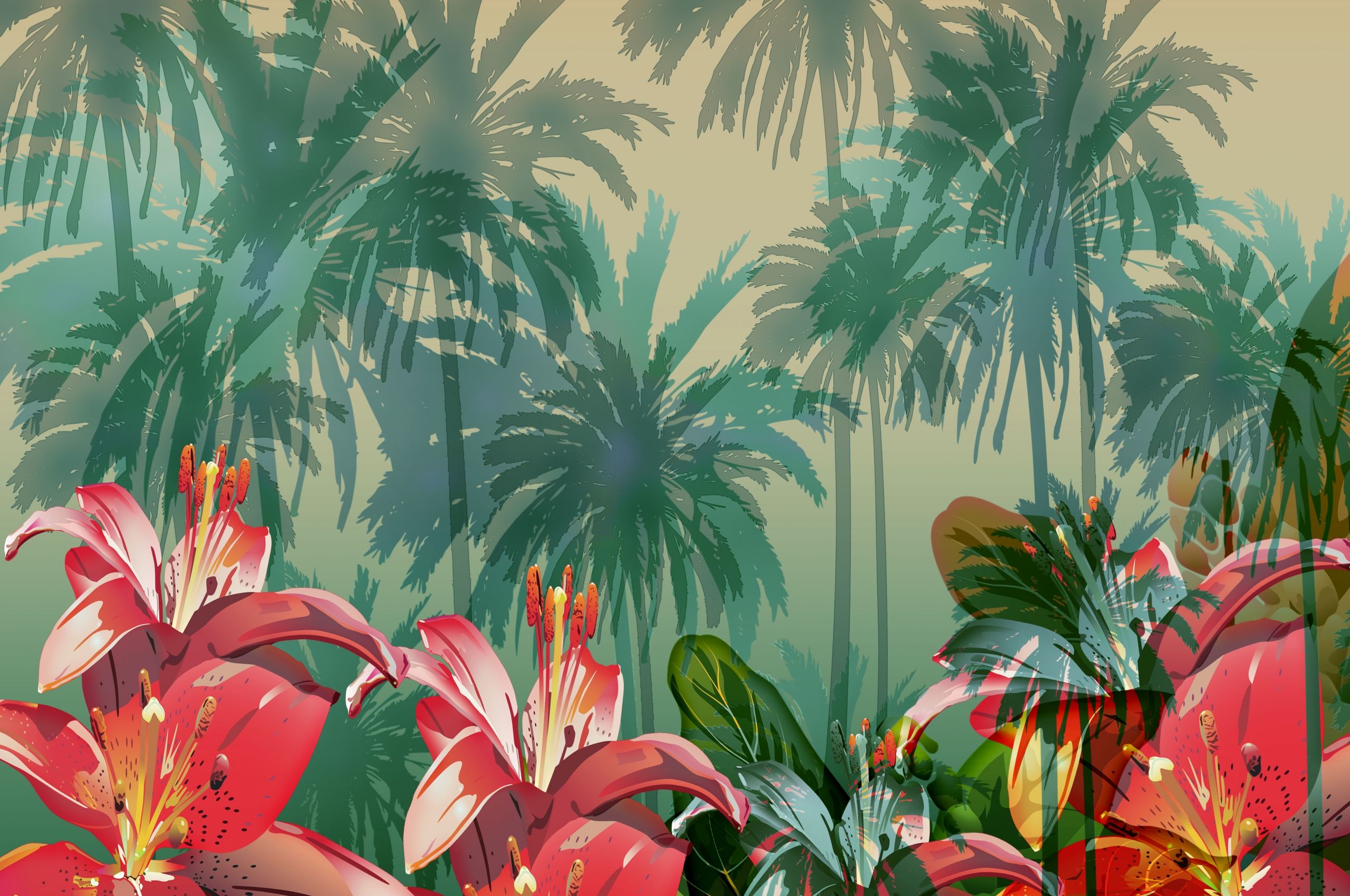 Vintage Tropical Wallpapers