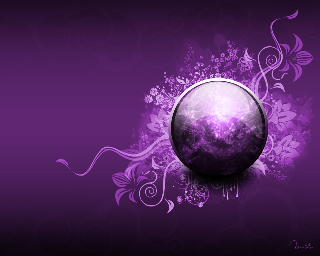 Violet Pink Circle Design Wallpapers