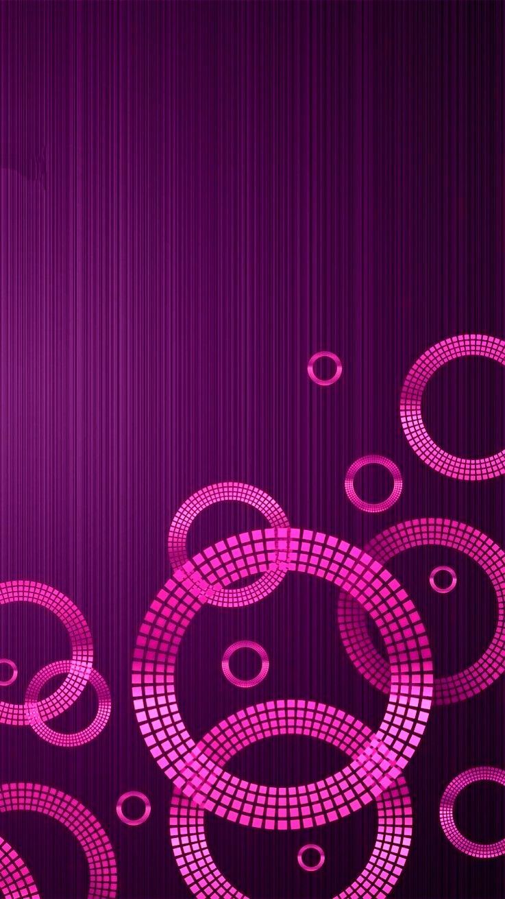 Violet Pink Circle Design Wallpapers