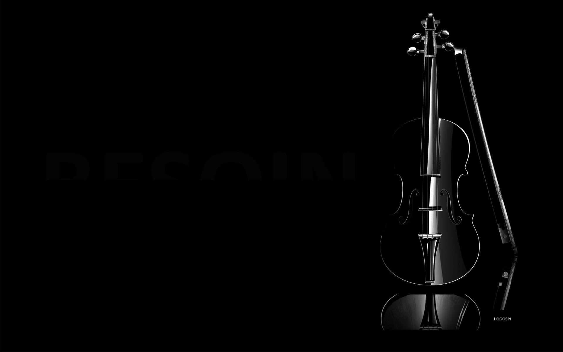 Violin Black Background