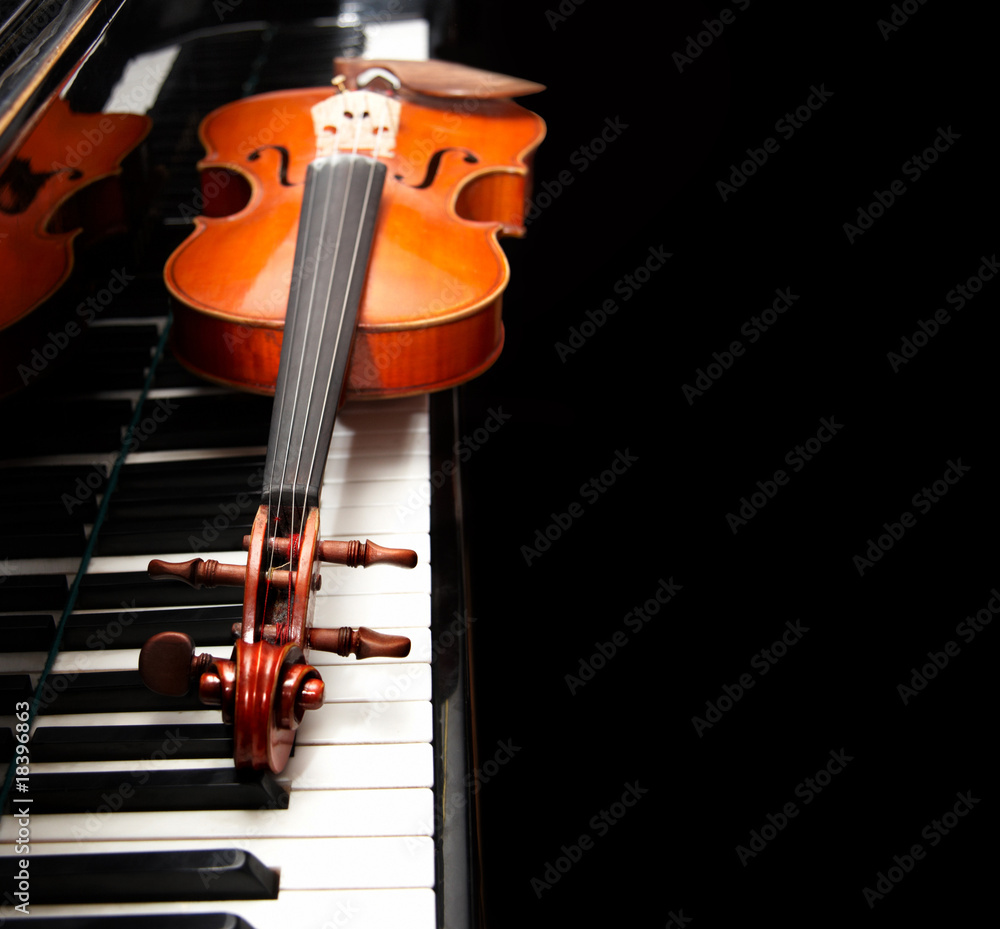 Violin Black Background