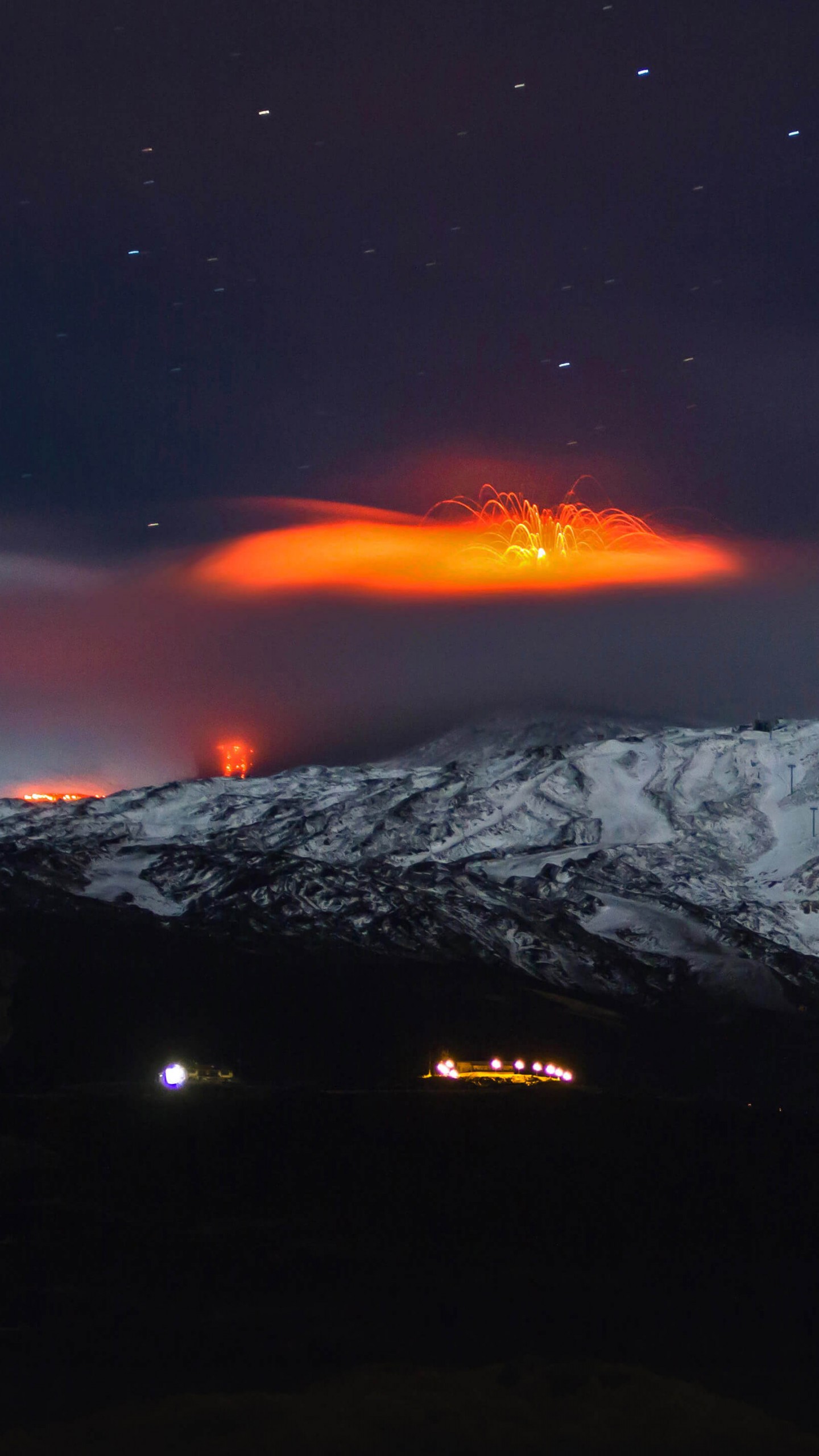 Volcano In Italy Sunset Wallpapers