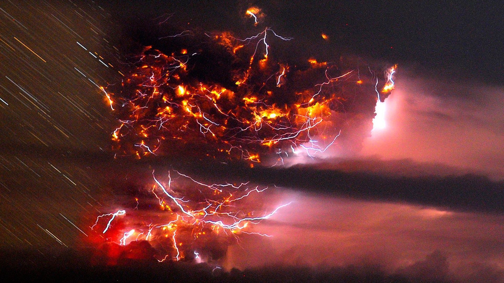 Volcano Lightning Wallpapers