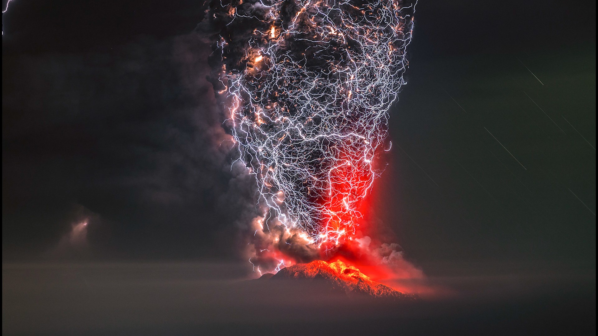 Volcano Lightning Wallpapers