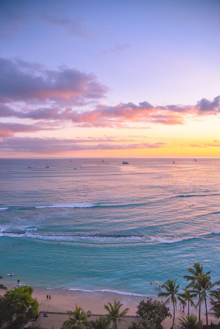 Waikiki Beach Sunset Wallpapers