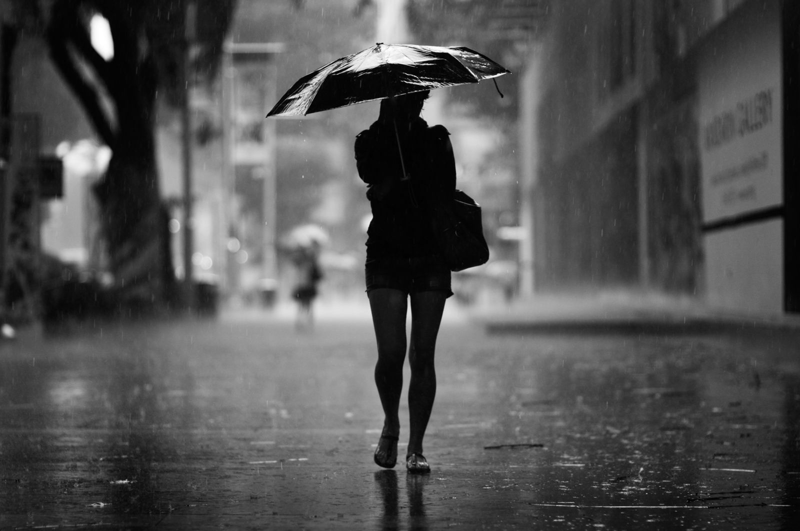 Walking Alone In The Rain Wallpapers