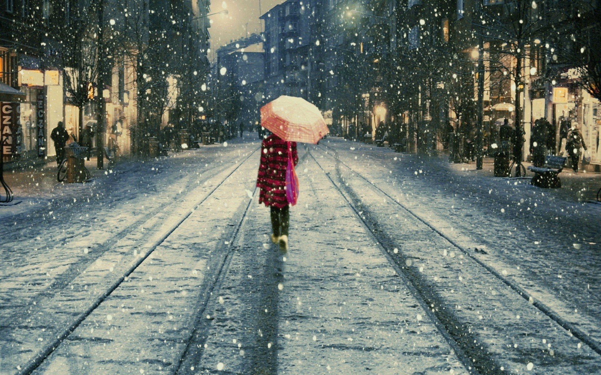 Walking Alone In The Rain Wallpapers