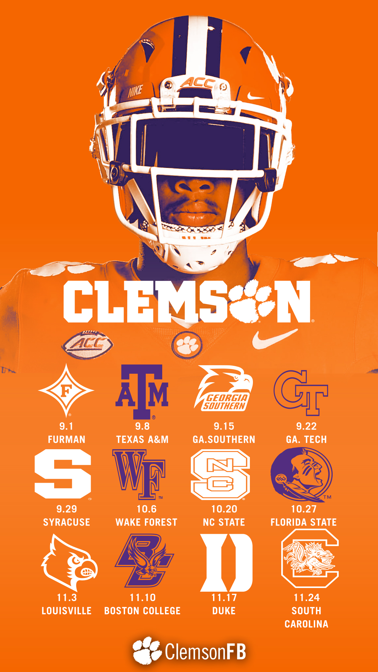 Wallpaper Clemson Football Logo Wallpapers