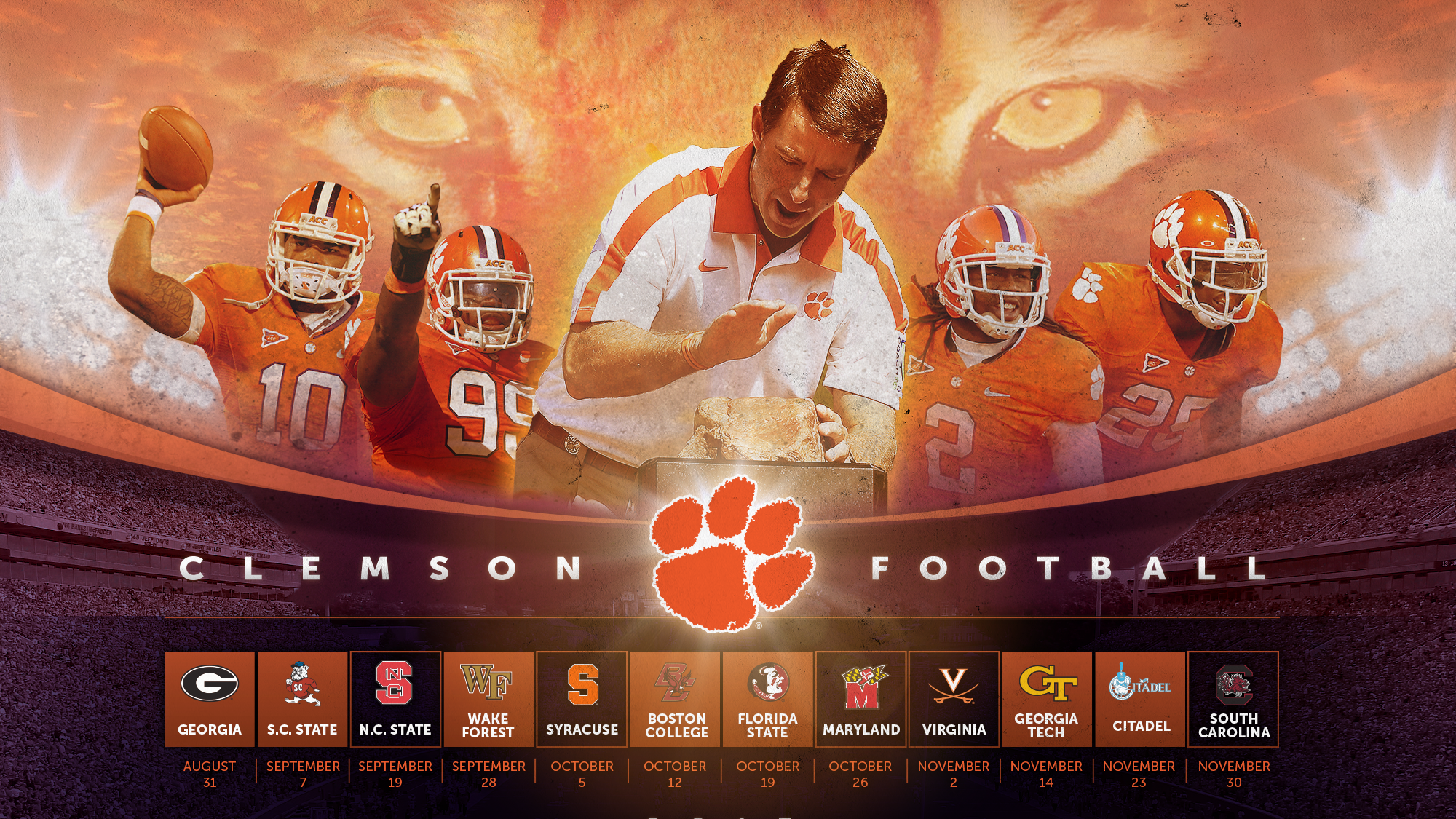 Wallpaper Clemson Football Logo Wallpapers