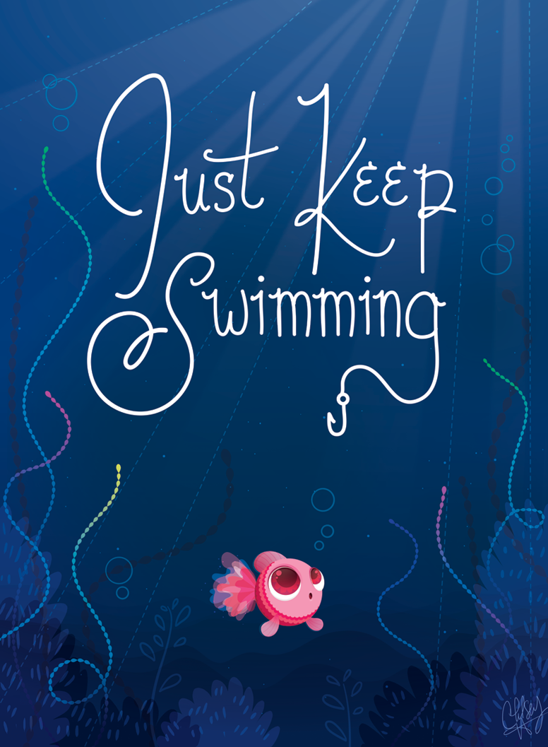 Wallpaper Just Keep Swimming Quote Wallpapers