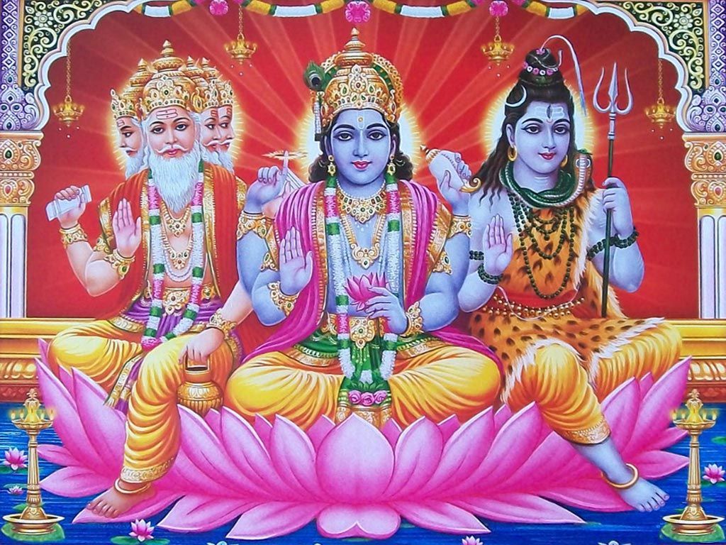 Wallpaper Of Brahma, Vishnu, And Mahesh Wallpapers