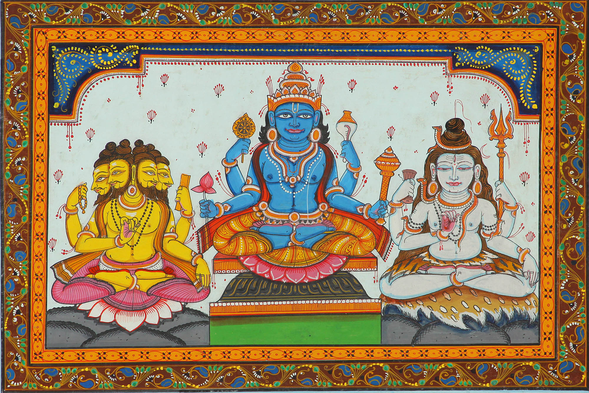 Wallpaper Of Brahma, Vishnu, And Mahesh Wallpapers