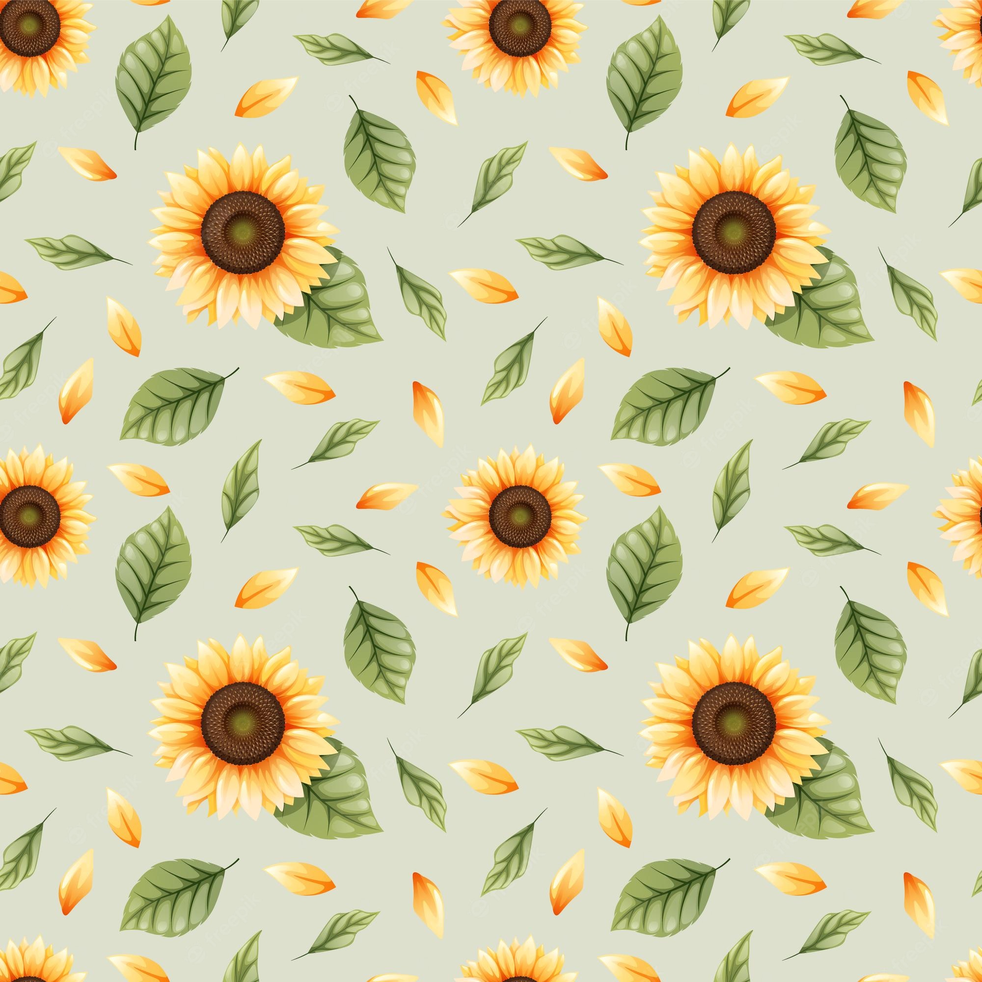 Wallpaper Sunflower Pattern Wallpapers