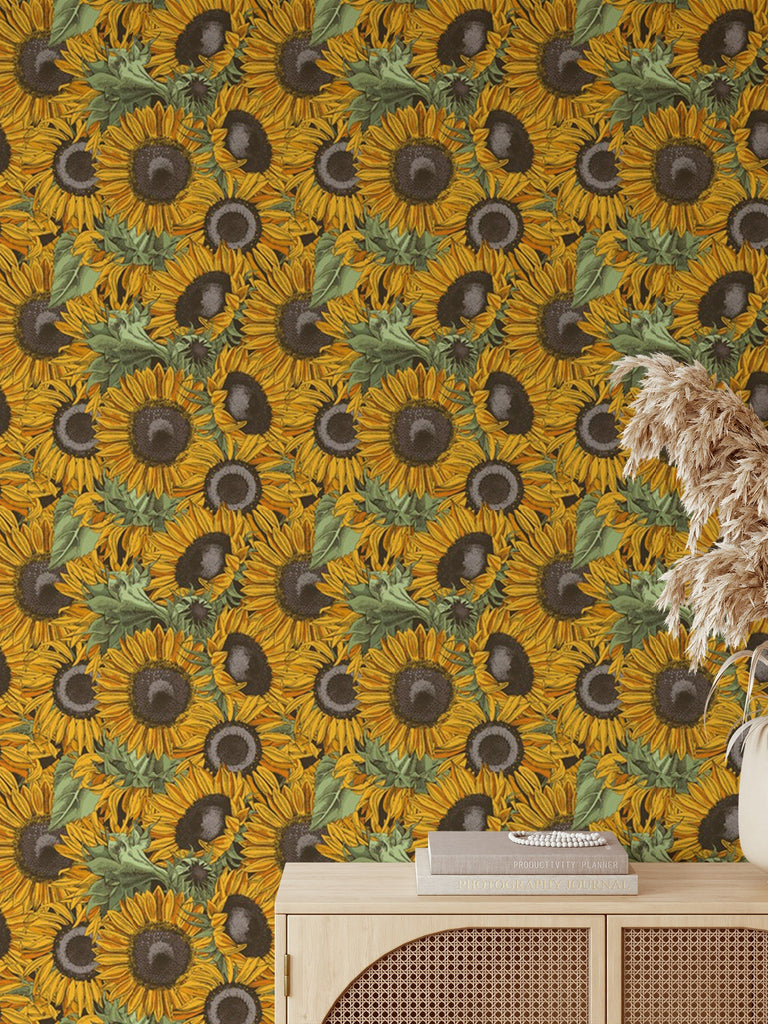 Wallpaper Sunflower Pattern Wallpapers