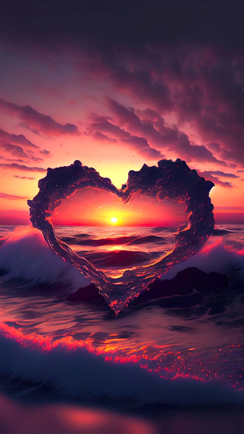 Wallpaper Sunset Heart Wallpapers