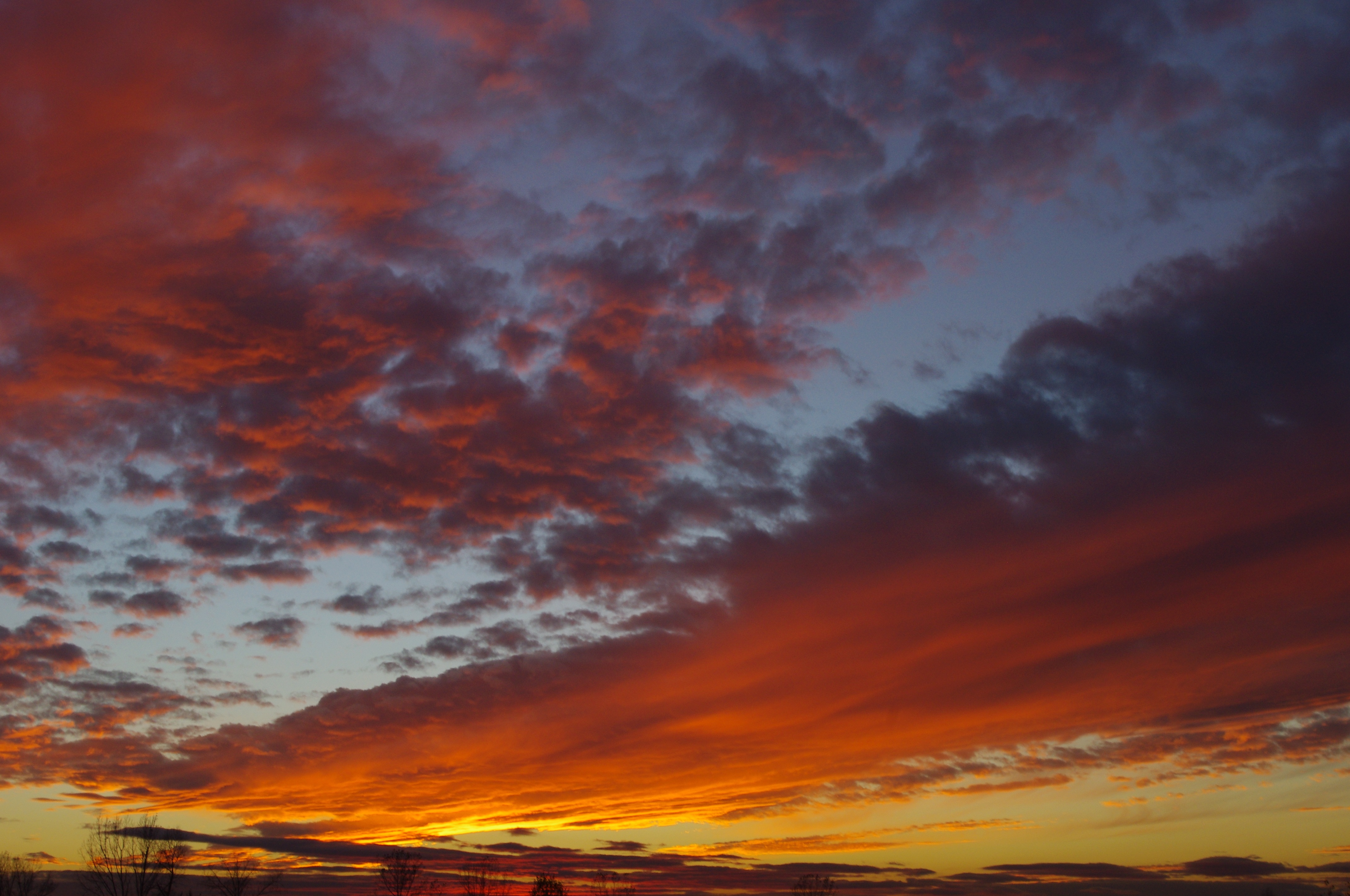 Warm Cloudy Evening Sunrise Wallpapers