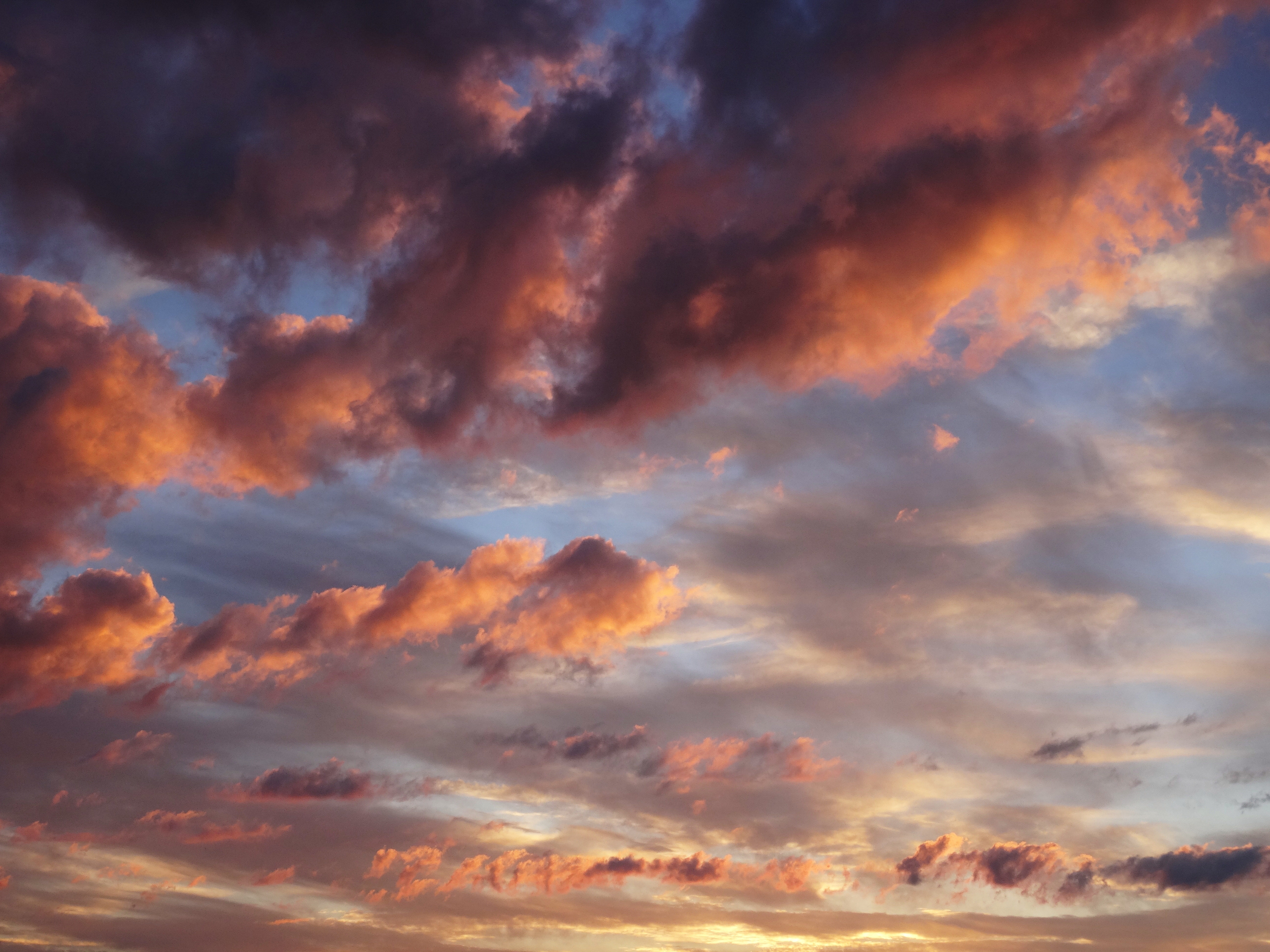 Warm Cloudy Evening Sunrise Wallpapers