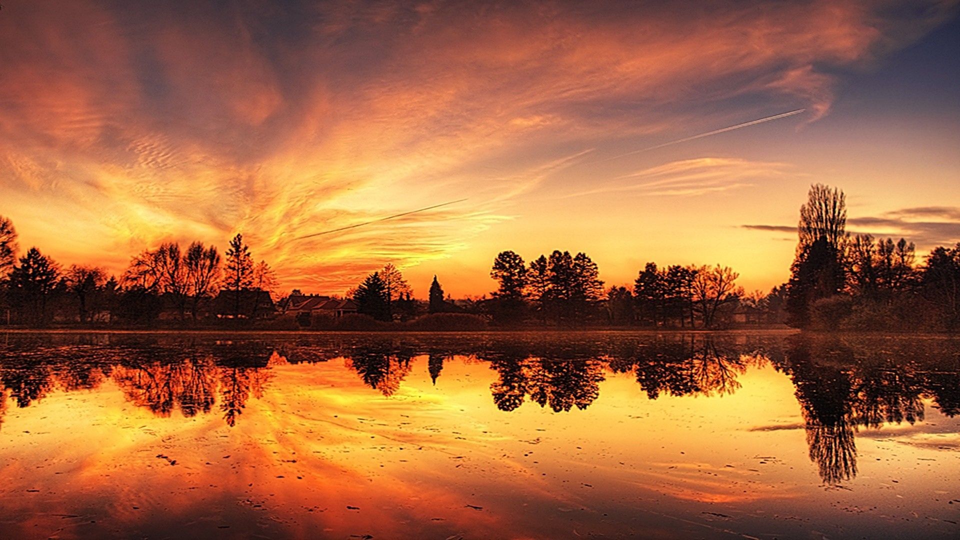 Warm Cloudy Evening Sunrise Wallpapers