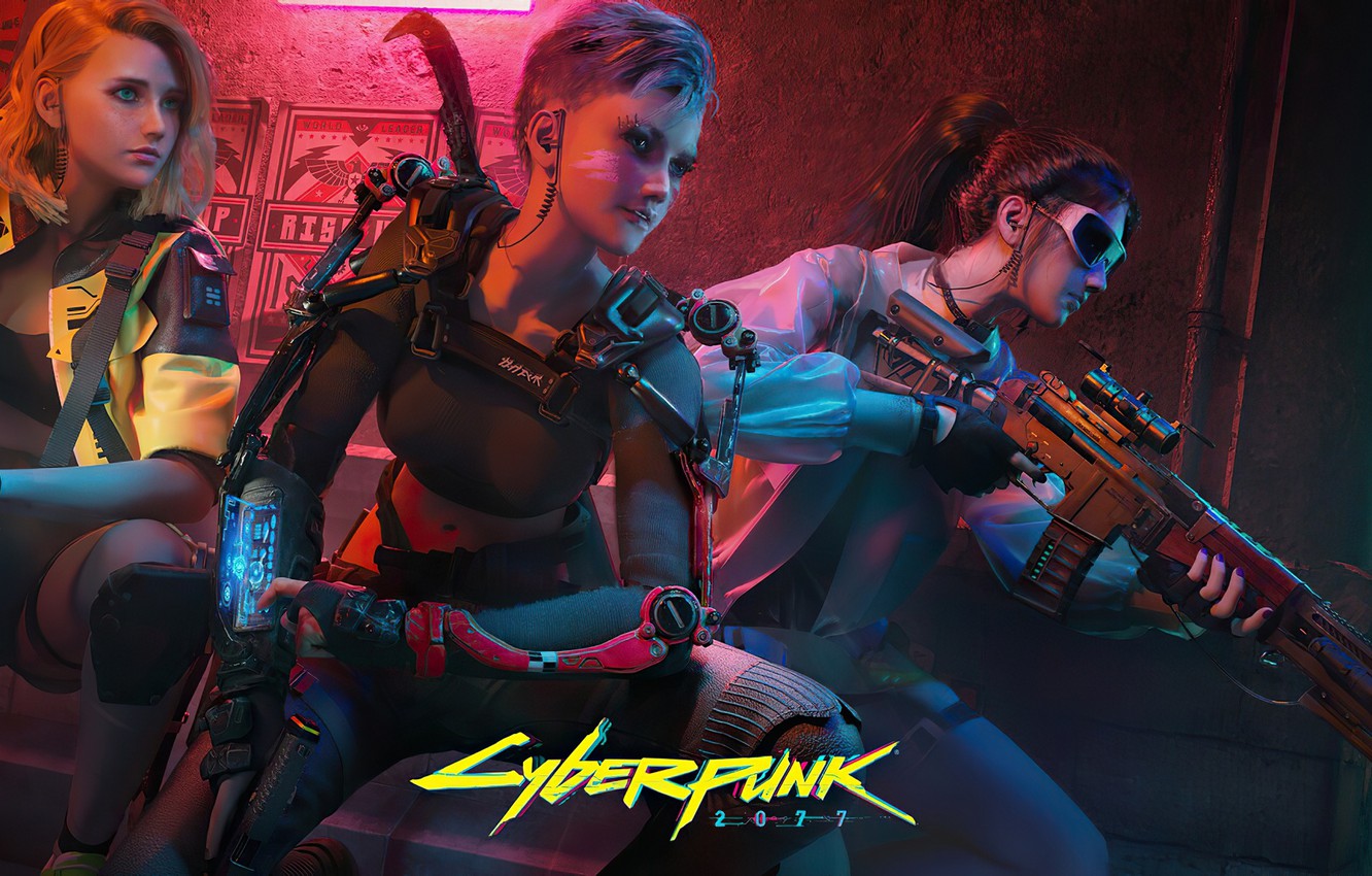 Warrior Girl In Cyberpunk City Wallpapers