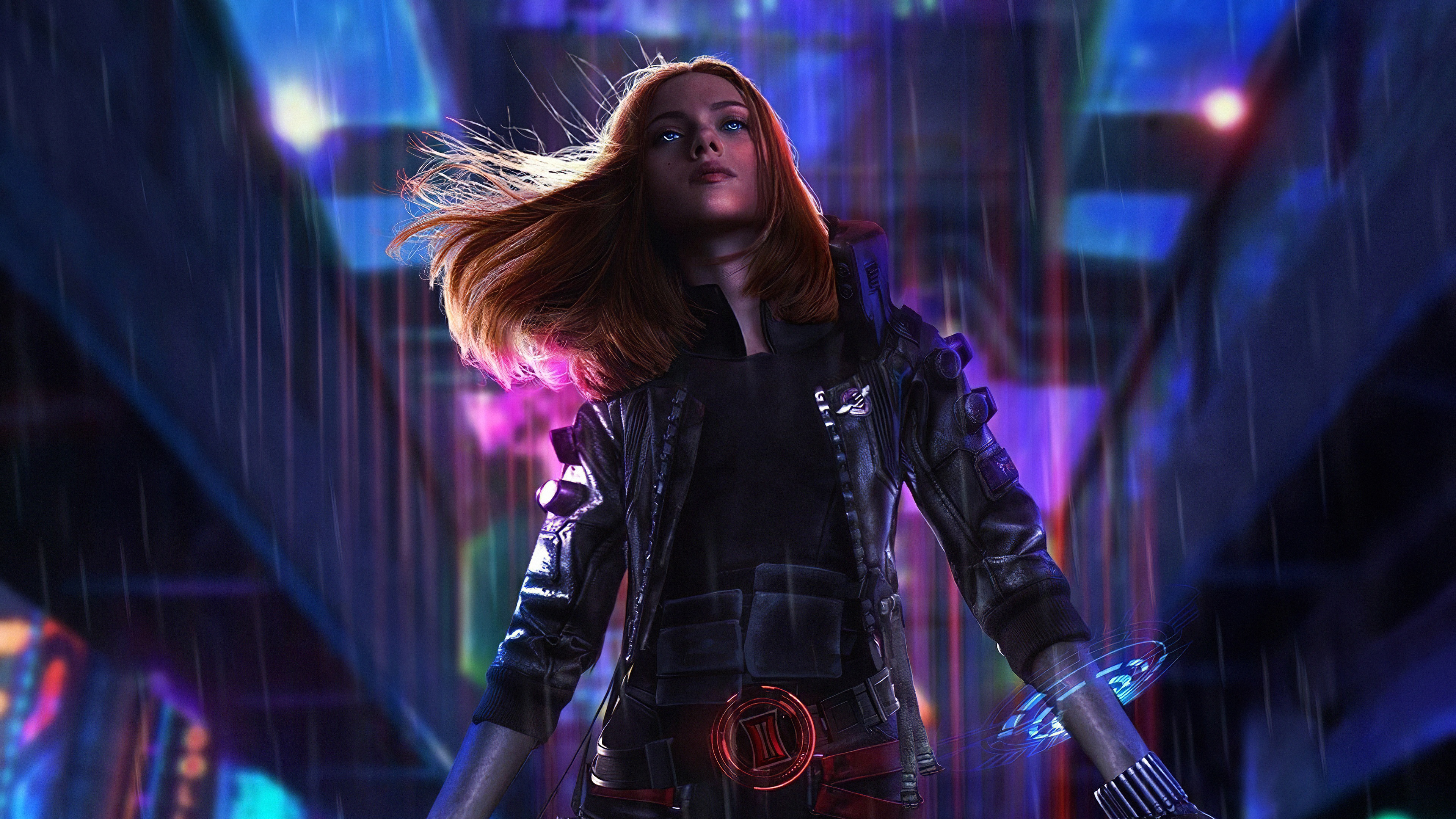 Warrior Girl In Cyberpunk City Wallpapers