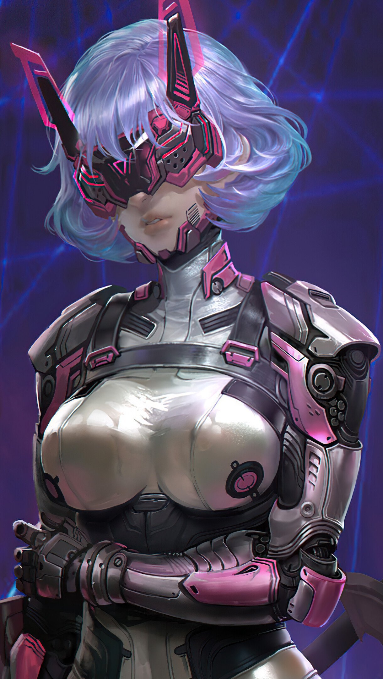 Warrior Girl In Cyberpunk City Wallpapers