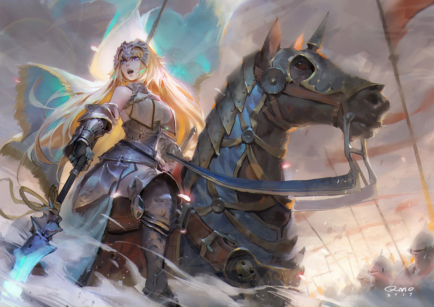 Warrior Horse Riding Art Wallpapers