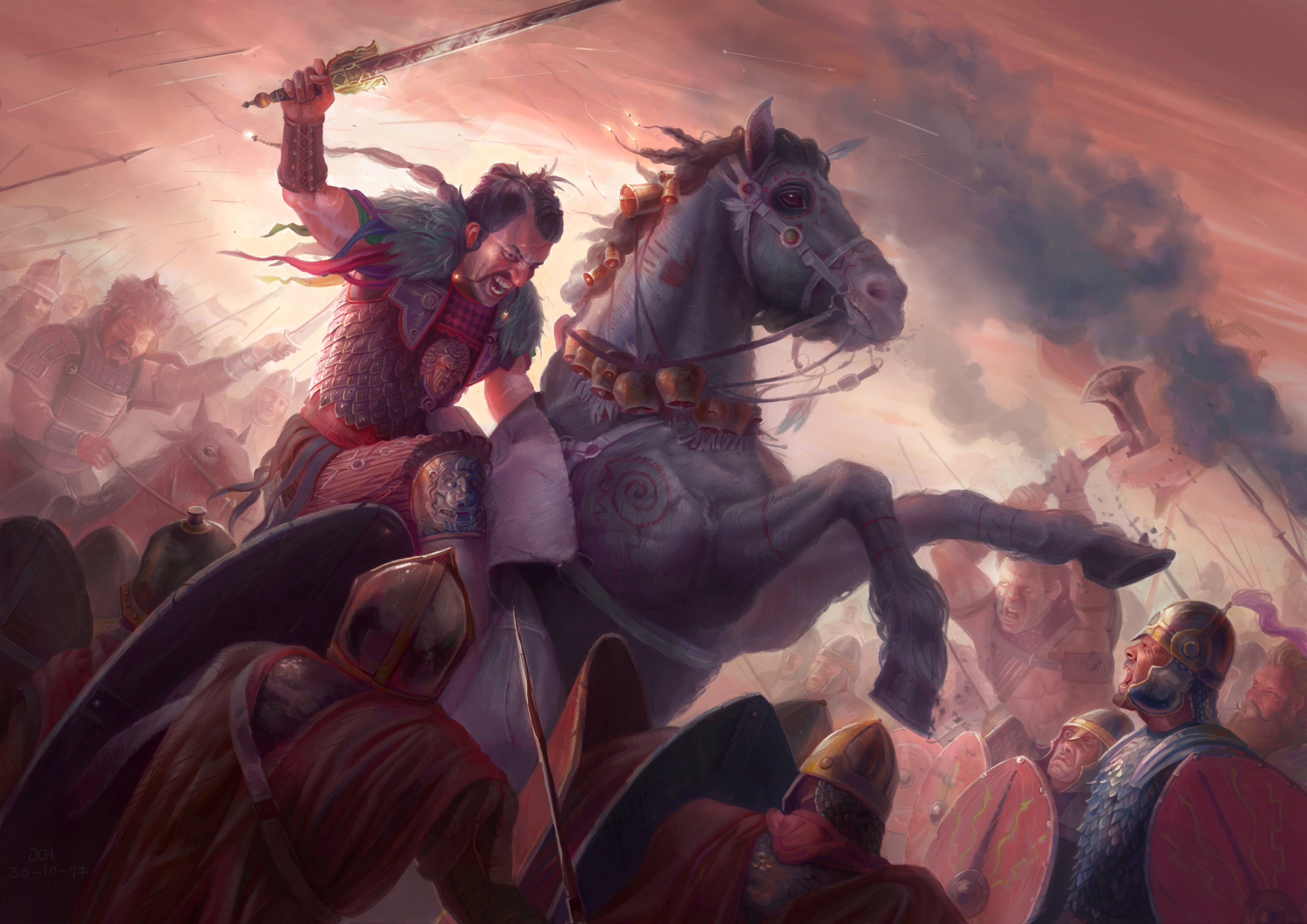 Warrior Horse Riding Art Wallpapers