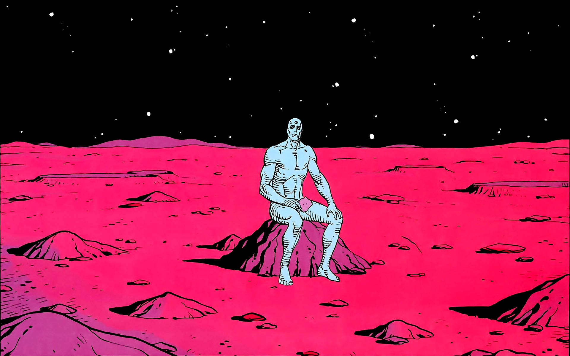 Watchmen Hbo Dr Manhattan Logo Wallpapers