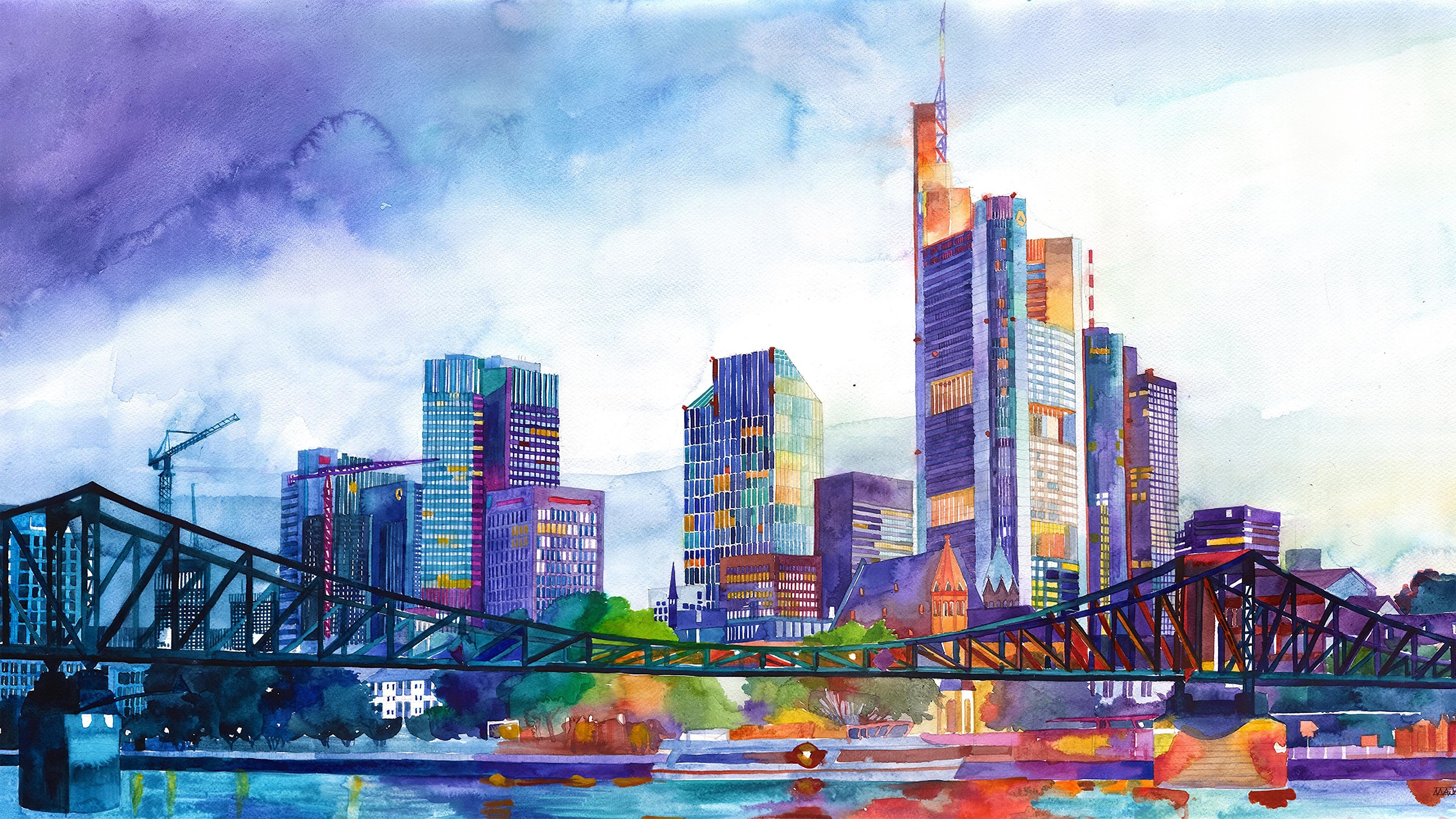 Watercolor City Wallpapers