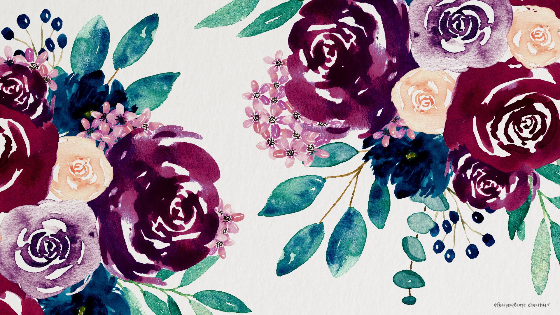 Watercolor Flower Desktop Background