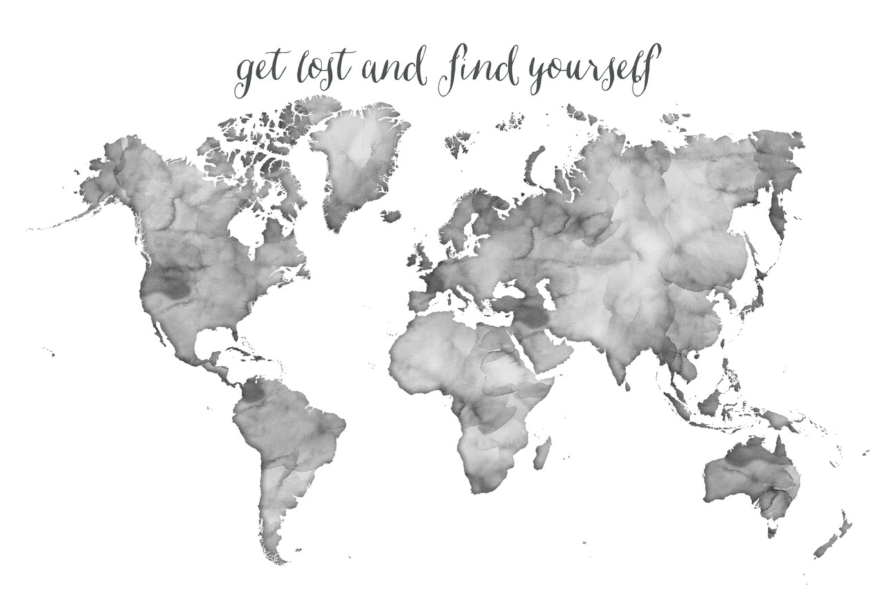 Watercolor World Map Desktop Wallpapers