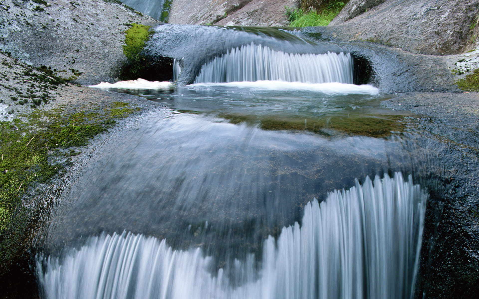 Waterfall And Flowers Wallpapers