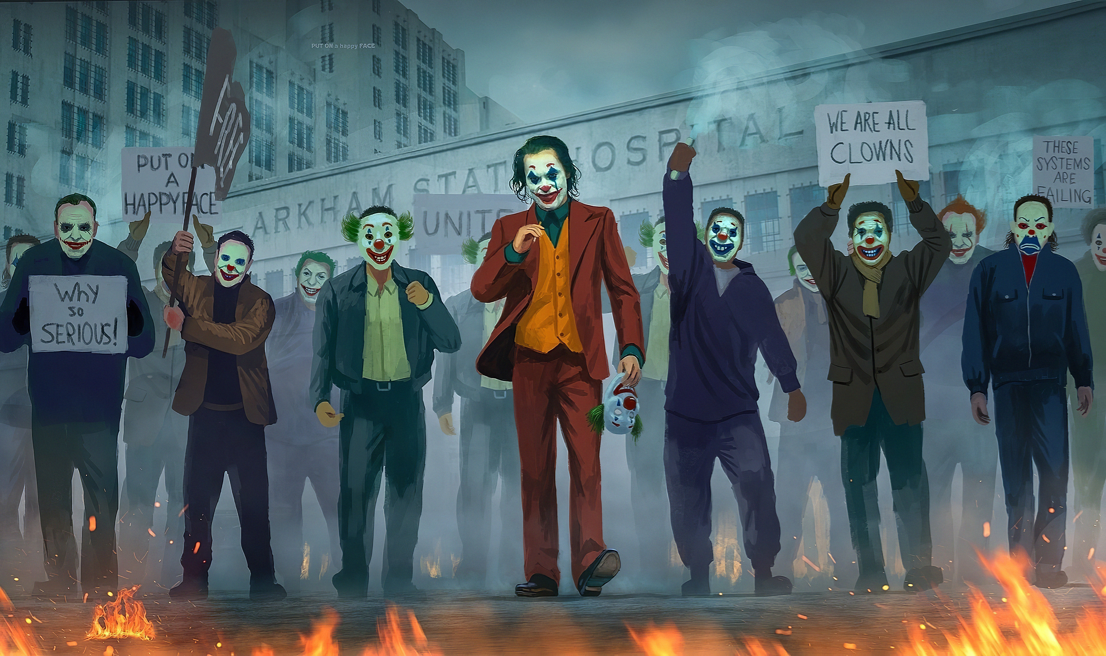 We Are All Clowns Joker Art Wallpapers