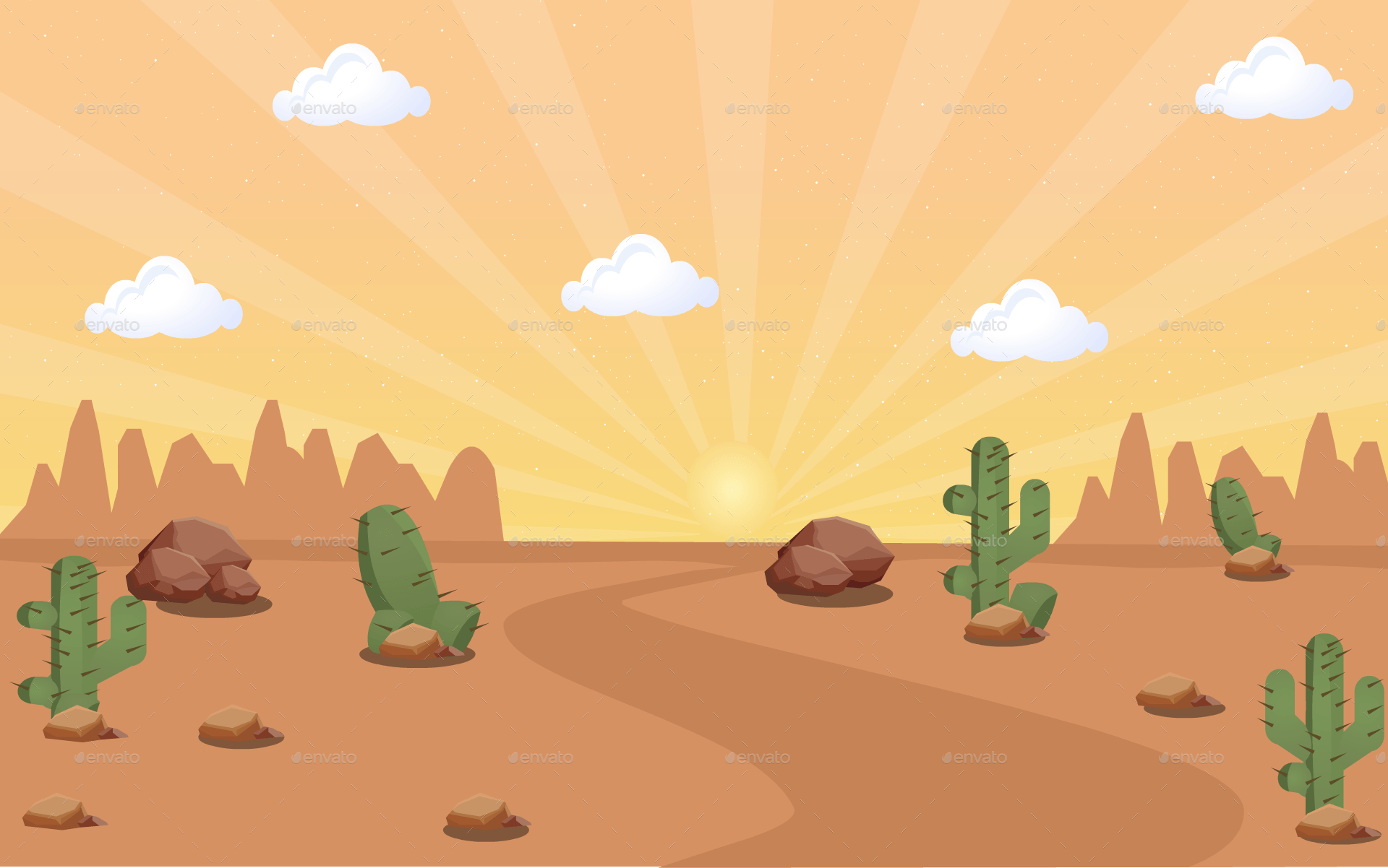 Western Cartoon Background